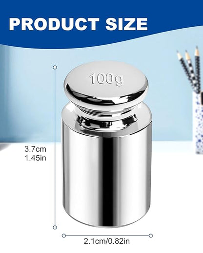 UCEC Calibration Weights for Digital Scale, 100g Gram Weights, Precision Stainless Steel Balance Scale Calibration Weight for Lab Educational Science