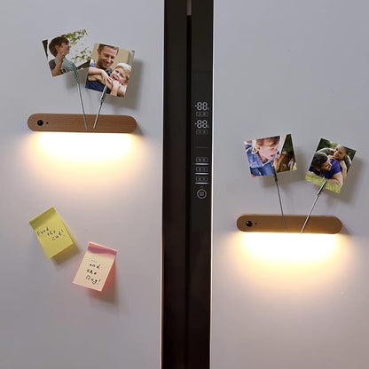 2 Pcs LED Motion Sensor Night Light Battery Operated Wall Light-USB Rechargeable Magnetic Light with Warm White Light for Kids Room Bathroom Cabinet Closet Hallway Comes