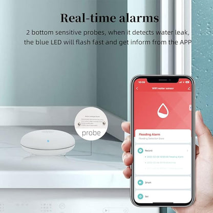 Heiman Water Leak Detectors 3 Packs for Home, Wi-Fi Smart Water Sensor Alarm, 75 dB Water Flooding Alerts and App Remote Notifications, Leak and Drip Detectors for Basement, Kitchen, Laundry, Bathroom
