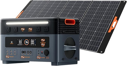 Oscal PM2400 Portable Power Station, 1872Wh LiFePO4 Home Backup Battery, Dual Speaker 2400W Solar Generator(Surge 4800W), Dual Wireless Charging Pad, with 400W solar panel