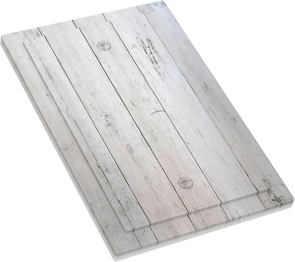 Rustic White Grey Wood Grain Light Switch Cover Plate 1 Gang No Device Blank Decorative Switch Plate Electrical Wall Plates Faceplate for Bedroom Bathroom Decor