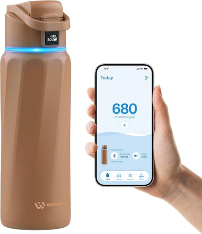 BOOST Smart Water Bottle with Reminder & Tracker, Double Wall Vacuum Insulated Bottles Stainless Steel, 32oz BPA-Free Wide Mouth for Gym, Office, School, Ideal Gift for Christmas, New Year