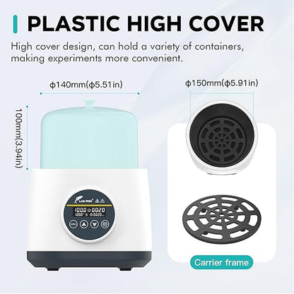 LAB FISH 2L Lab Water Bath(WB-2S), 100℃ Precision Heating, Stainless Steel Tank with Timer & Dual Anti-Dry BurnProtection