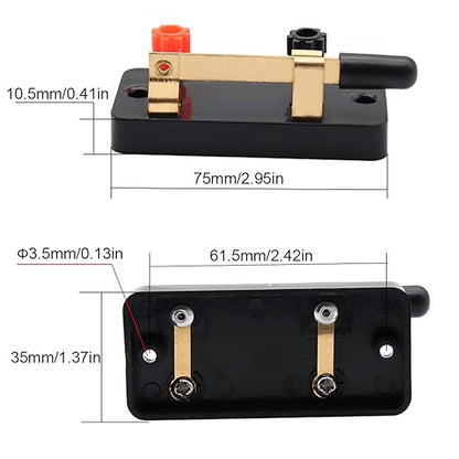 10pcs Single Knife Switch:Used for Physics Laboratory,School Electronic Experimenting,Great for Demos Teaching Basic Principles of Electricity & How a Simple Circuit Works