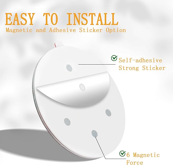 Office Privacy Door Sign with Rotating Status Indicator - 6 Inch Magnetic & Adhesive ABS Sign for Office/Home, 6 Modes (Do Not Disturb/Meeting/Remote Work) (Silver)