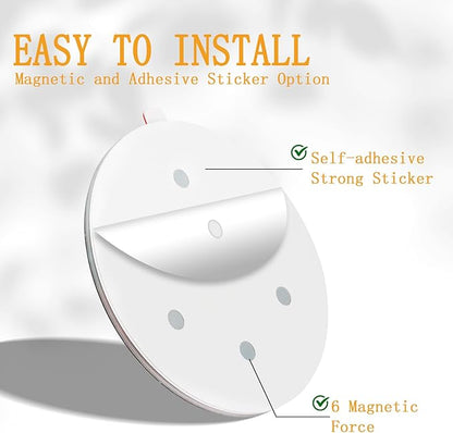 Office Privacy Door Sign with Rotating Status Indicator - 6 Inch Magnetic & Adhesive ABS Sign for Office/Home, 6 Modes (Do Not Disturb/Meeting/Remote Work) (Silver)