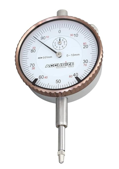 Accusize Industrial Tools 0-10 mm by 0.01 mm Metric Dial Indicators, P900-S001