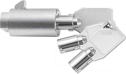 Tubular Key Lock for Vending Machines - Vending Machine Locks Keyed Alike Coke Snack Machine Candy Lock Soda Machine Lock, 3Pcs Keys, Zinc Alloy, Chrome (1 Pack)