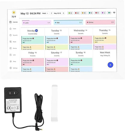 Bewinner 15.6 Inch Wall Planner Digital Calendar & Chore Chart, Smart Touchscreen Wall Calendars Interactive Display with APP for Family Schedules, Electronic Picture Frame (US Plug)