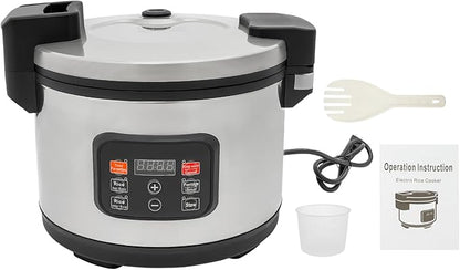 Commercial Electric Rice Cooker/Warmer, 13L Large Intelligent Multifunctional Rice Cooker with LED Display, Measuring Cup, Rice Spatula for Cooking Rice, Porridge, Soup