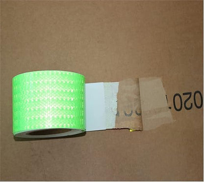 Green Reflective Tape Outdoor Waterproof 3 inch Wide, High Visibility Warning Industrial Marking Tape, Safety Stickers (68 feet,3 Rolls)