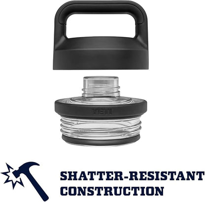 YETI Rambler 18 oz Bottle, Leakproof, Vacuum Insulated, Stainless Steel with Chug Cap, Black Stone