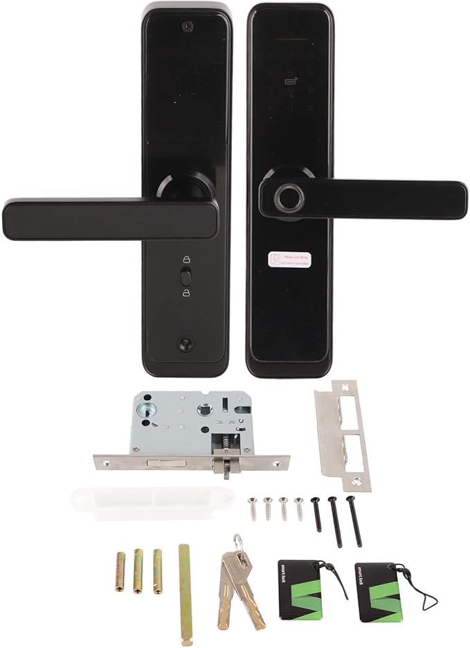 Smart Digital Door Lock, Keyless Entry Touch Keypad Deadbolt, Black, Adjustable Direction - High Security Fingerprint & Password Access, Multiple Unlock Methods, Suitable for