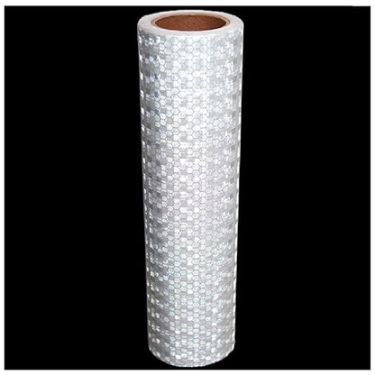 Reflective Tape White Outdoor Waterproof 8 inch, High Visibility Industrial Marking Tape, Safety Adhesive Stickers (11 feet)