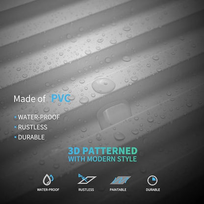 Art3d 12-Pack Slat Design 3D Wall Panels for Interior Wall Decor, 2x4 FT PVC Decorative Drop Ceiling Tiles - White
