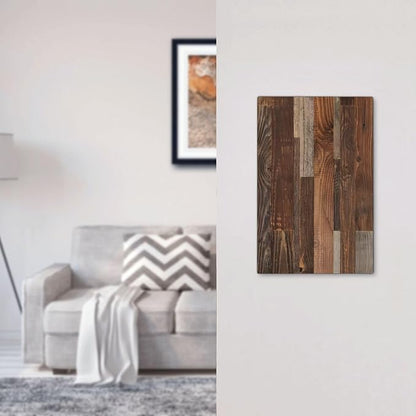 Vintage Brown Wooden Boards Print Wood Grain Light Switch Cover Plate 1 Gang No Device Blank Electrical Wall Plates Faceplate Decorative Switch Plate for Farmhouse Home Decor