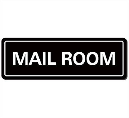 Mail Room Sign – Premium Frosted Acrylic Material, Strong Self-Adhesive, Quick Installation, Suitable For Your Office, Hotel, Bar, Restaurant And Home(9 × 3 Inches, Black)