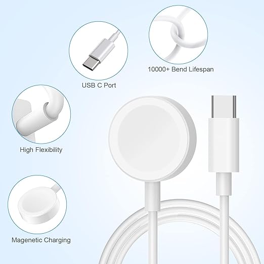 Fast Charging for Apple Watch Charger,2Pack PD USB C Fast iWatch Charger Block with 6FT Magnetic Wireless Cable for iWatch Charging Compatible with Apple Watch Series 11/10/9/8/7/6/SE2/5/4/3/2/1/Ultra