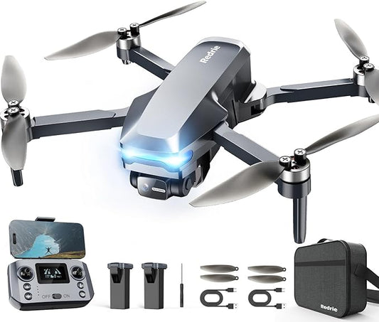 GPS Drones with Camera for Adults 4K, Foldable Drone with Brushless Motor, Auto Return/Follow, Tap Fly/Circle Fly, Beginner-Friendly One Key Start, 45 Mins Flight, Under 249g