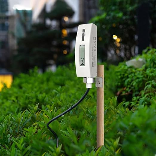 ECOWITT Soil Moisture Tester Kit, Includes GW1200 IoT Gateway and WH51L Soil Moisture Sensor with 1m/3.28ft Long Wire Sensor Probe, 915 MHz