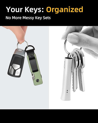Keychain Key Holder Keychain Tile For Men/Women Key Finder Ring/Organizer for Car Keys Keyring Accessories 2-5 Keys