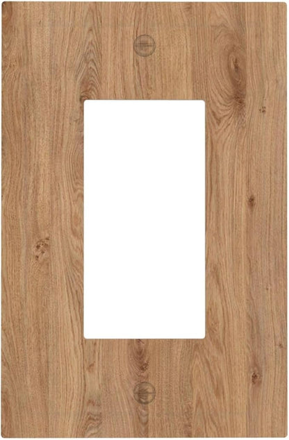 Decorative Outlet Covers Vintage Rustic Wood Color Brown Wood Grain 1 Gang Single Rocker Light Switch Cover Plate Wall Plates GFCI Faceplate for Farmhouse Cabin Decor