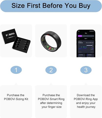 Ring OnePlus - Ultra-Thin Titanium Smart Ring - 7 Days Battery Life - Fitness/SPO₂/Stress/HR/Sleep Skin Temperature Tracker - No App Fee - iOS&Android Compatible (Black,Size 11)