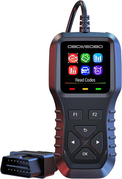 K1 obd2 Scanner,obd2 Scanner Diagnostic Tool,Car Code Reader for Check Engine Light, Real-Live Data, Freeze Frame with Colour Screen, Multilingual Plug & Play for All OBDII & EOBD Vehicles