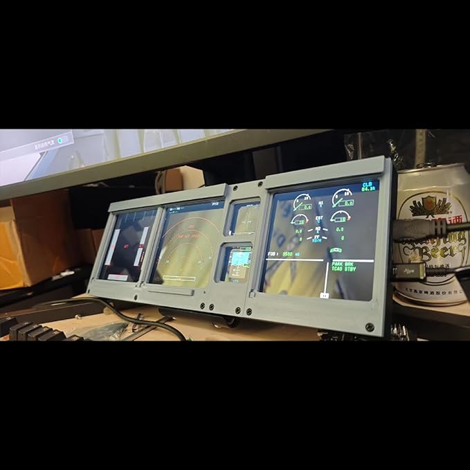 Hoowalt D106 4-in-1 Flight Simulator Display - PFD/ND/ECAM/E/WD for MSFS 2020/2024, Compatible with PMBG, FBW NEOV2 | Windows Home Cockpit Panel for A32X/A35X/A38X