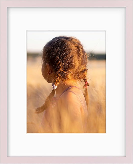 Golden State Art, 16x20 Picture Frame with Mat for 11x14 - High Definition Glass Wall Mounting Horizontal Vertical Display (Pink, 1 Pack)