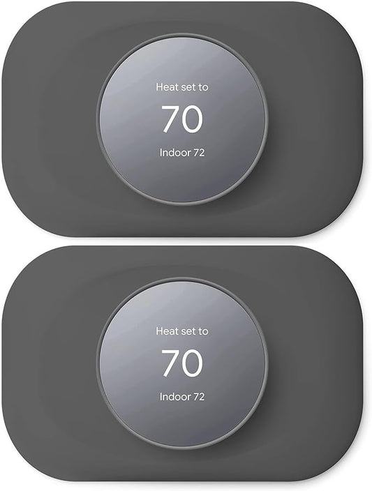 Compatible with Google Thermostat 2020 Wall Plate Cover - Petrichor Nest Thermostat Trim Kit, Made for Google Nest Thermostat 2020, Cover Imperfections Easy to Install - Charcoal（2 Pack）