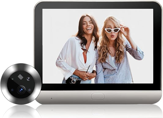 Zunate Door Peephole Camera, 4.3 inch LCD Screen 120 Wide Angle Visual Doorbell Digital Door Viewer, Door Peephole Viewer Video Doorbell 1080P Camera with PIR Motion Detection