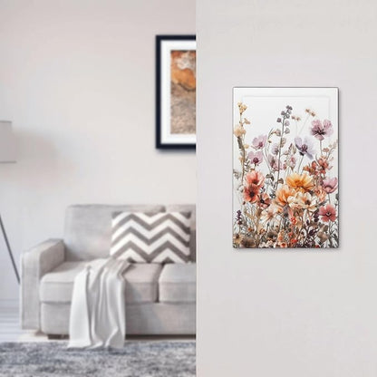 Boho Nursery Wildflower Flora Vintage Flower Light Switch Cover Plate 1 Gang No Device Blank Electrical Wall Plates Faceplate Decorative Switch Plate Covers for Bedroom Living Room Decor