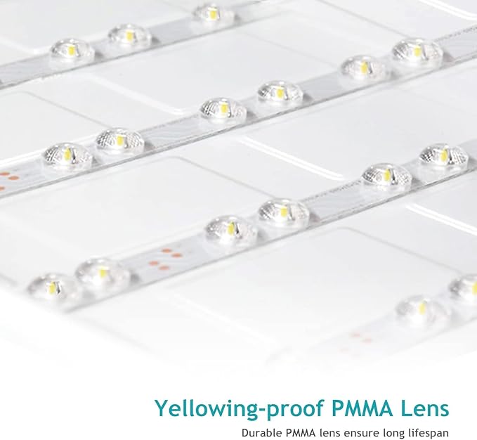 1x4 LED Flat Panel Light 5000K 4000K 3000K - 1x4 LED Troffer Drop Ceiling Light Fixture, 0-10V Dimmable, 100-277V, ETL Listed, 8 Pack