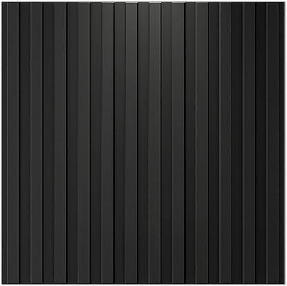Art3d Slat Wall Panel, 3D Fluted Textured Panel 12-Tile 19.7 x 19.7in. - Cover 32 Sq.Ft., Black