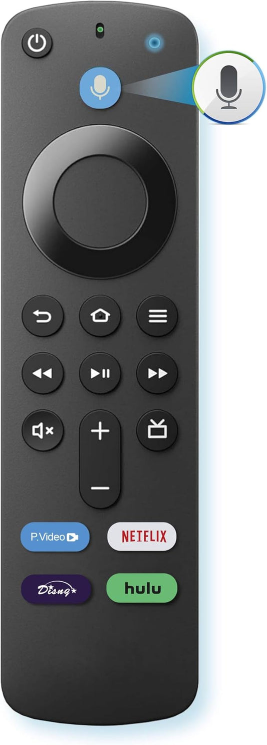 Replacement Voice TV Remote for Fire Series, Smart TV Stick (HD, 4K, 4K Max, Lite), fit for TV Cube and Omni, Insignia, Toshiba Smart TVs