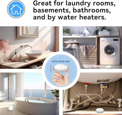 Heiman WiFi Water Leak Detectors for Home, Smart Water Sensor Alarm, 75 dB Water Flooding Alerts and App Remote Notifications, Leak and Drip Detectors, Basement, underground, Kitchen, Laundry (1 Pack)