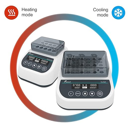 JOANLAB Dry Bath Incubator Digital Laboratory Thermostatic Dry Bath Heater with 1.5ml Heating Block (Heating&Cooling Function with 1.5ml*35 Block)