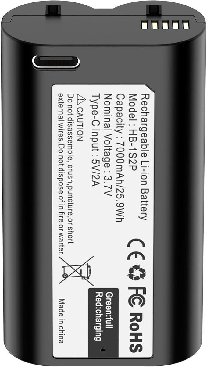 1-Pack Replacement Battery for myQ Smart Garage Video Keypad - 7000mAh Rechargeable Lithium Battery for myq Video keypad, Type-C Fast Charging & Extreme Temperature Tolerance