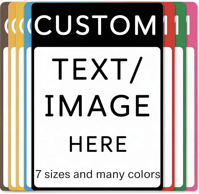 Custom Aluminum Signs – Personalized Weatherproof Metal Signs for Indoor & Outdoor Use – Multiple Sizes – Add Text/Logo – Optional Reflective & Double-Sided Printing – for Home, Business, Hazard, Garden, Door & Commercial Use (vertical, 22x16inch)