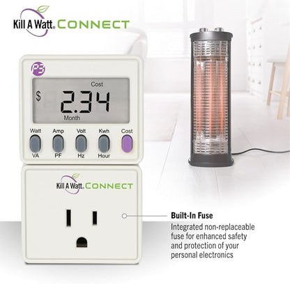 Kill A Watt Connect P4498 Electricity Usage Monitor Power Consumption Meter with Two Piece Housing and 35 Inch Cord for Easy Use
