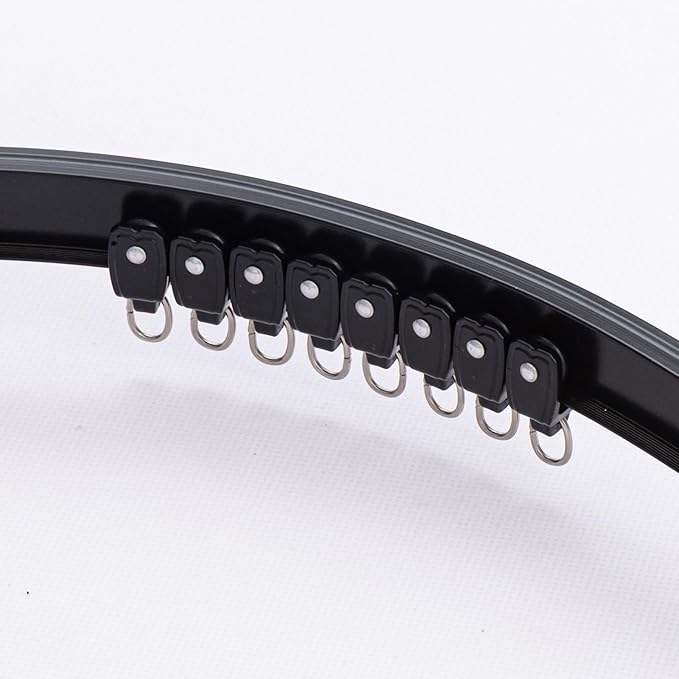 Bendable Ceiling Curtain Track Black Pulley 20pcs