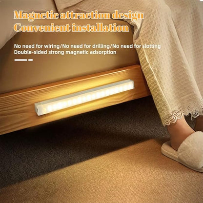 Punch-Free Smart Sensor Magnetic Rechargeable Led Lights, Rechargeable Motion Sensor Lights, Motion Sensor Light Indoor, for Wardrobes Kitchens Closets and Studios (2Set-White,30cm/11.81in)