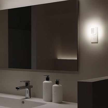 Night Light, 0.5W Daylight White LED Plug-in Night Light with Dusk to Dawn Sensor, Pack of 6 - Designed for Kids Room,Bedroom, Bathroom, Stairs, Kitchen