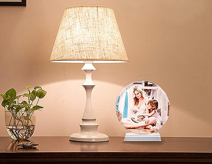 FANF&YKPY Crystal Glass Custom Color Photo Home Decor Photo Frames, Birthdays, Wedding Anniversaries, Wedding Gifts, for Girlfriends, Husbands,Wife,Friends,Parents