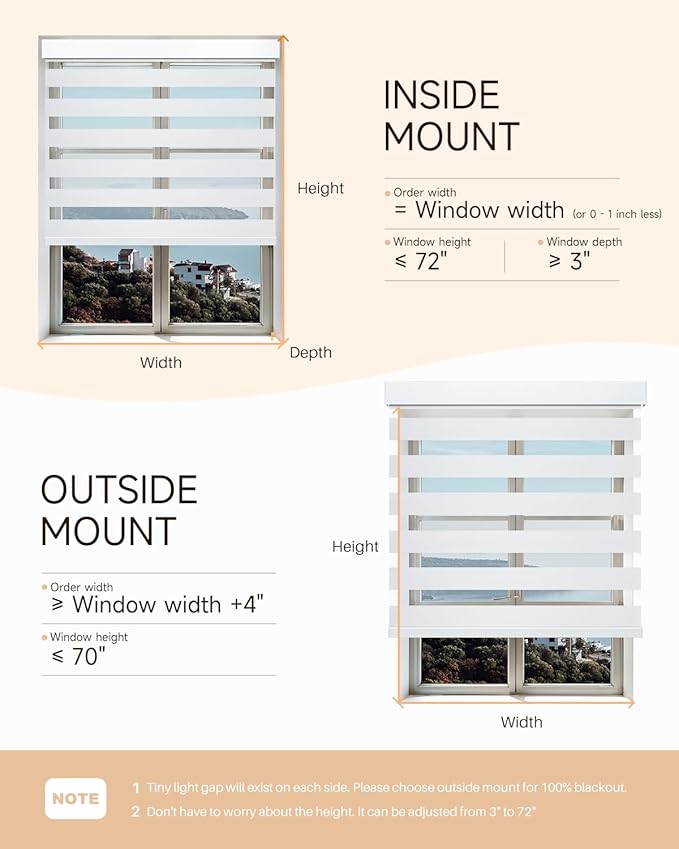 Smart Zebra Blinds for Windows, Alexa Motorized Blinds with Remote Control, Automatic Electric Power Zebra Shades for Indoor Windows (24" W x 72" H, White)