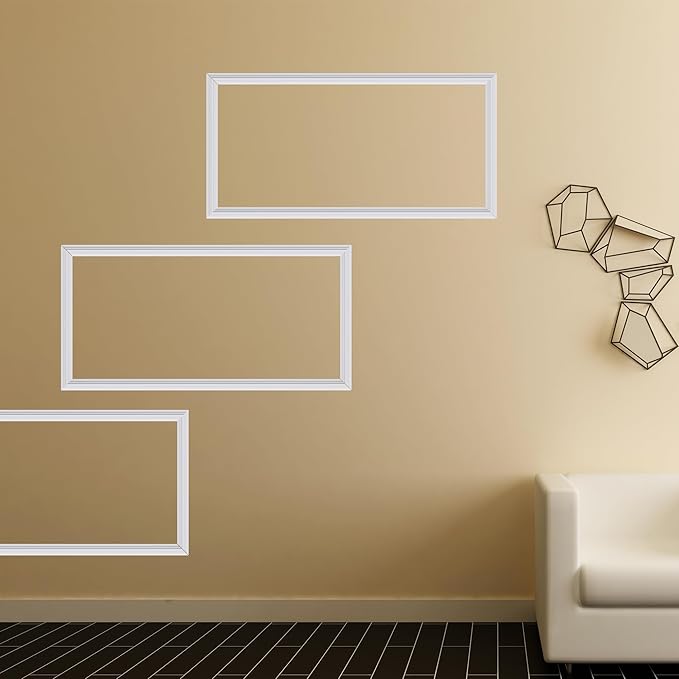 3 PCS Premade Wainscoting Panels Accent Wall Panels for Interior Wall Decor Easy DIY Build and Batten Chair Rail & Picture Frame Door Decor (16 x 24 in)