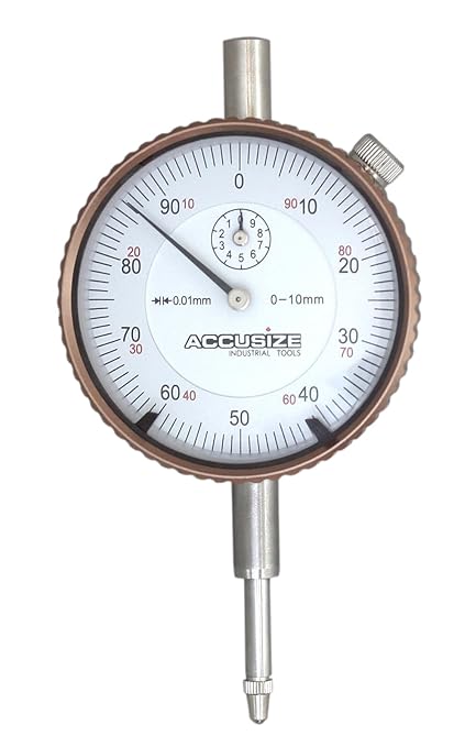 Accusize Industrial Tools 0-10 mm by 0.01 mm Metric Dial Indicators, P900-S001
