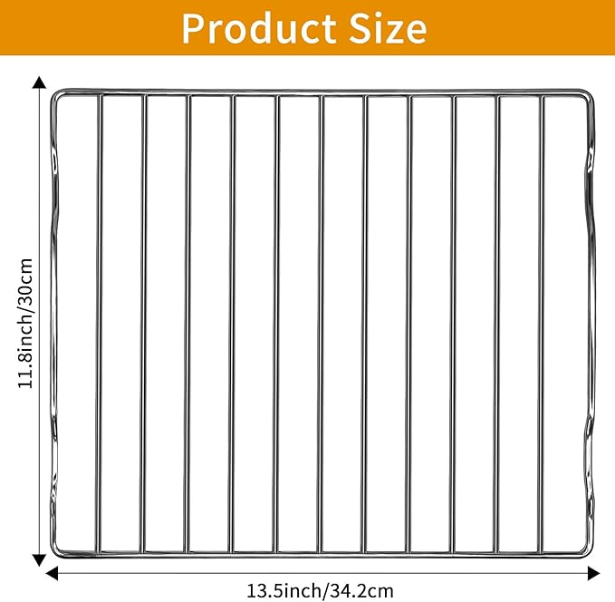 Air fryer Rack for Ninja Flip Toaster Oven & Air Fryer SP151, 13.5''× 11.8'' Food Grade Stainless Steel Air Fryer Accessories Replacement Parts Grill Rack, Dishwasher Safe
