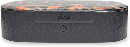 Sonix Beyond UV+O3 Sanitizer Box and Universal Charger UV and Ozone Disinfector for Phone, Mask, Makeup Brush, Nail Tool (Brown Tort)